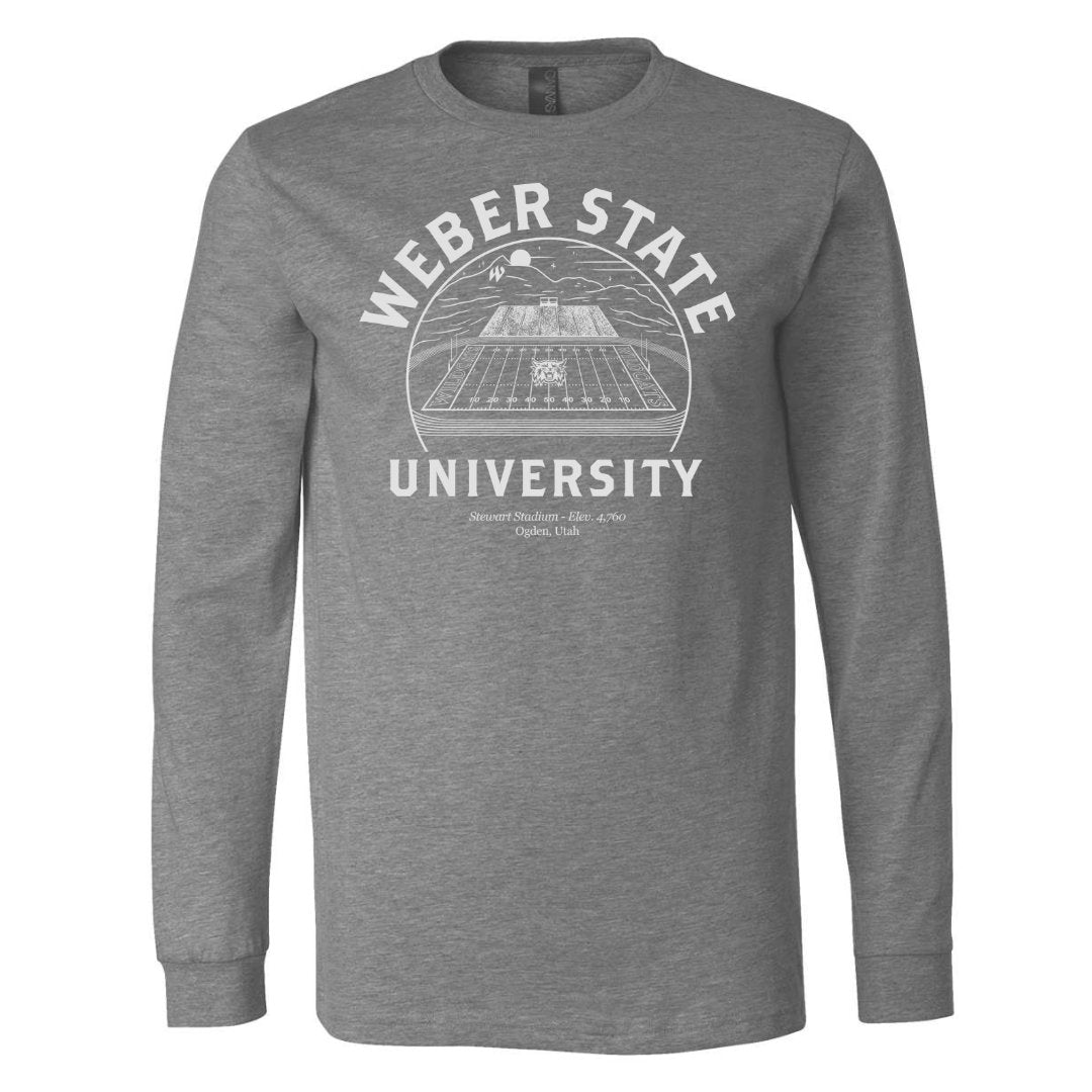 Weber State Stewart Stadium Long Sleeve Tee - Weber State - Walk - On Apparel