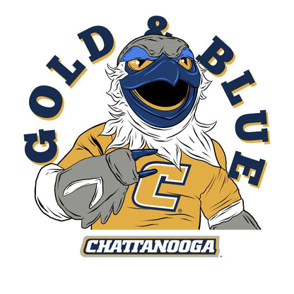 Chattanooga Scrappy Gold + Blue Long Sleeve Tee - Chattanooga - Walk-On Apparel