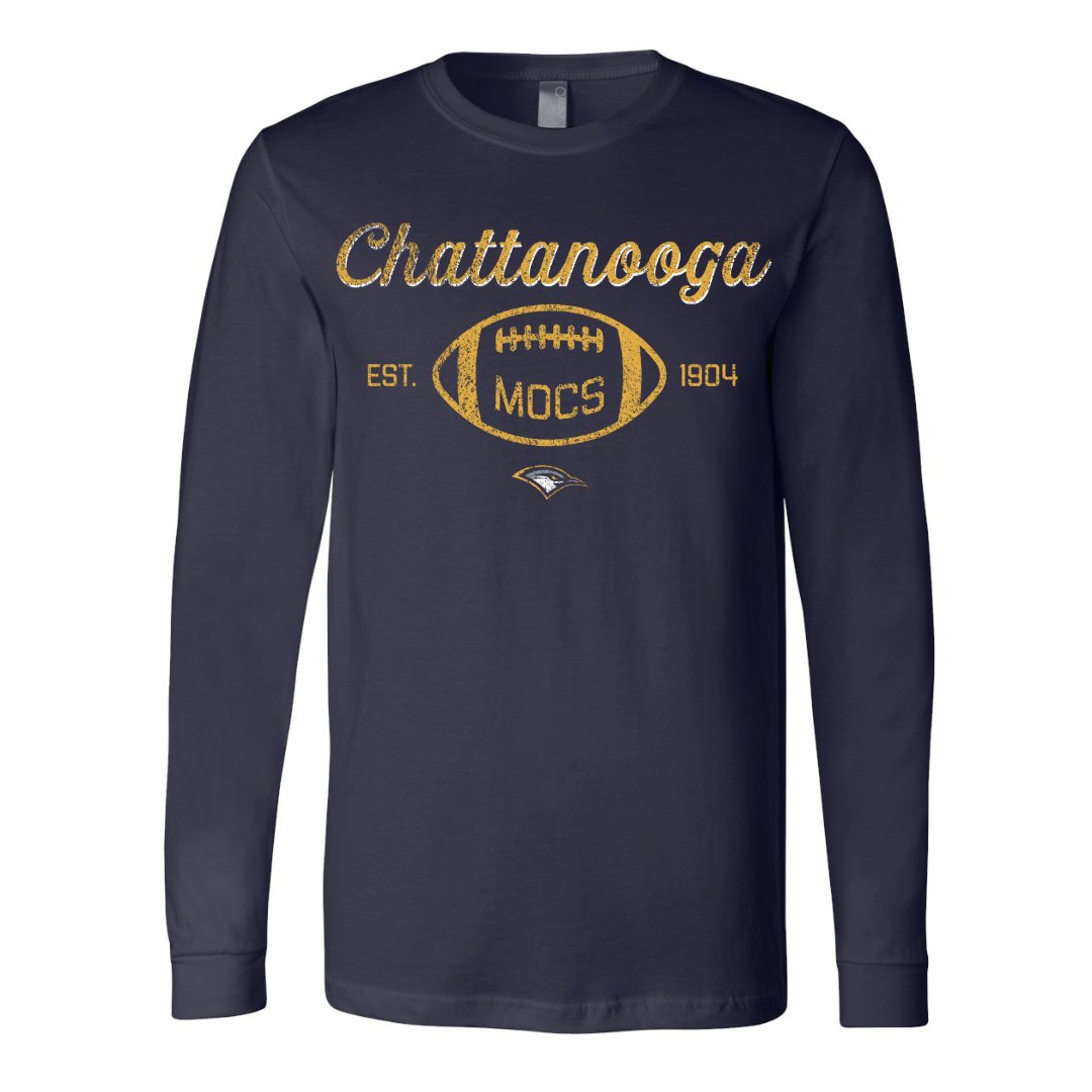 Chattanooga Throwback Football Long Sleeve Tee - Chattanooga - Walk-On Apparel