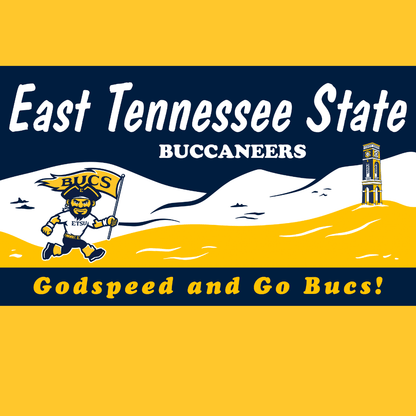 ETSU Running Bucky Dew Tee - East Tennessee State University - Walk-On Apparel