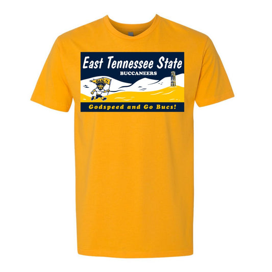 ETSU Running Bucky Dew Tee - East Tennessee State University - Walk-On Apparel