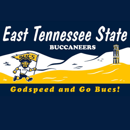 ETSU Running Bucky Dew Tee - East Tennessee State University - Walk-On Apparel