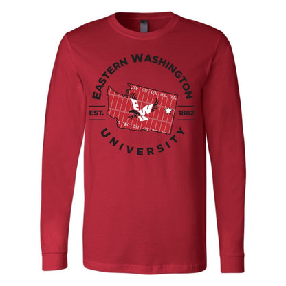 EWU Red Turf Washington Long Sleeve Tee - Eastern Washington University - Walk-On Apparel