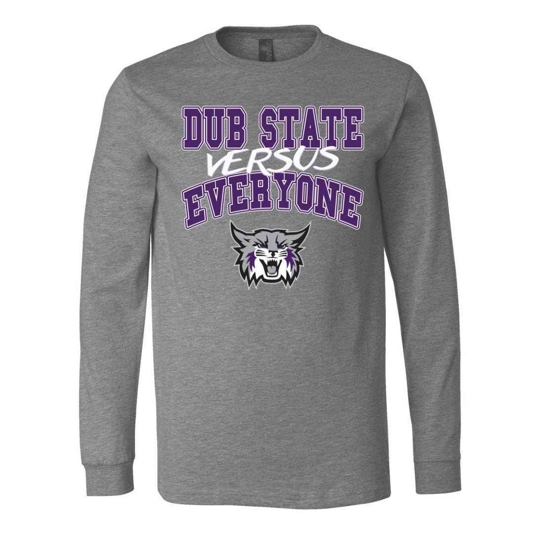 Weber State Dub State Versus Everyone Long Sleeve Tee - Weber State - Walk-On Apparel