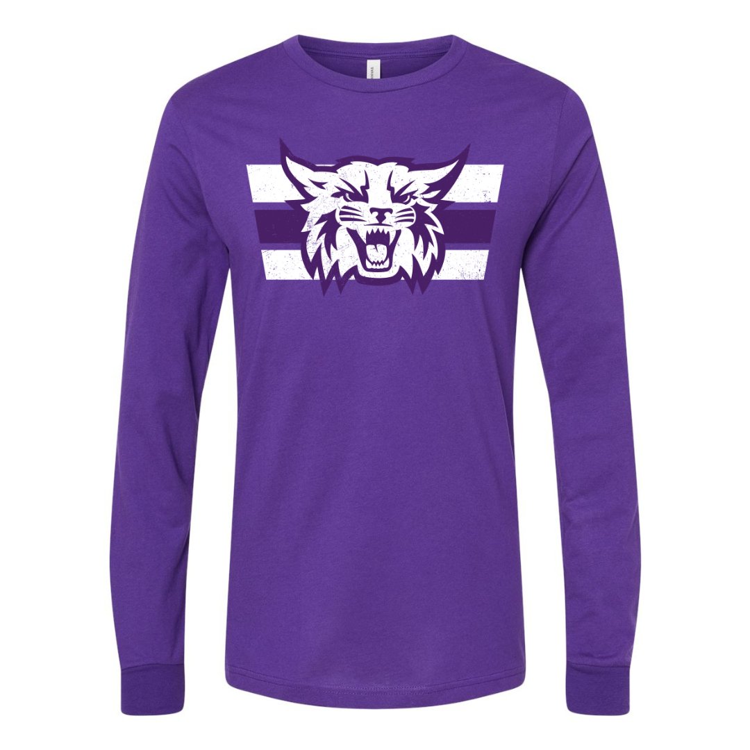 Weber State Grunge Cat Long Sleeve Tee - Weber State - Walk-On Apparel