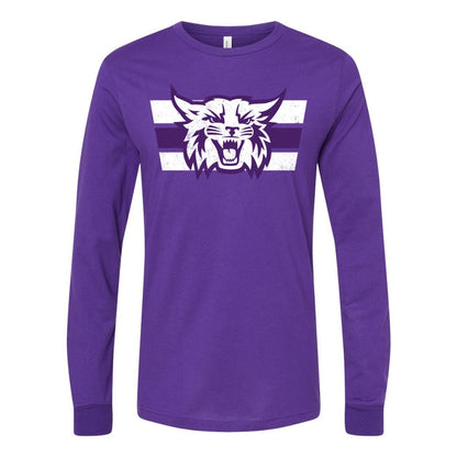 Weber State Grunge Cat Long Sleeve Tee - Weber State - Walk-On Apparel